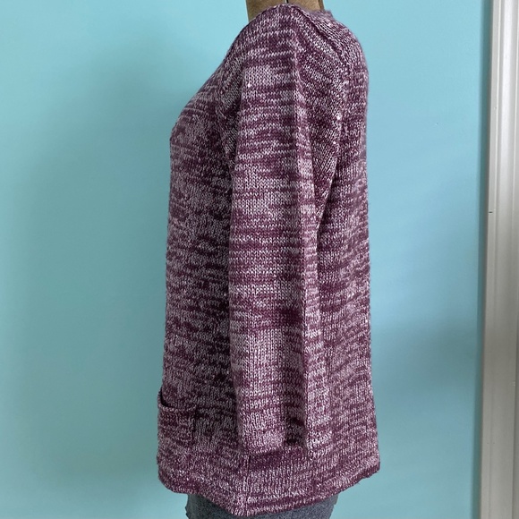 AVENUE Marled Knit Sequin Cardigan Mauve Sz 14/16 EUC - Picture 5 of 7